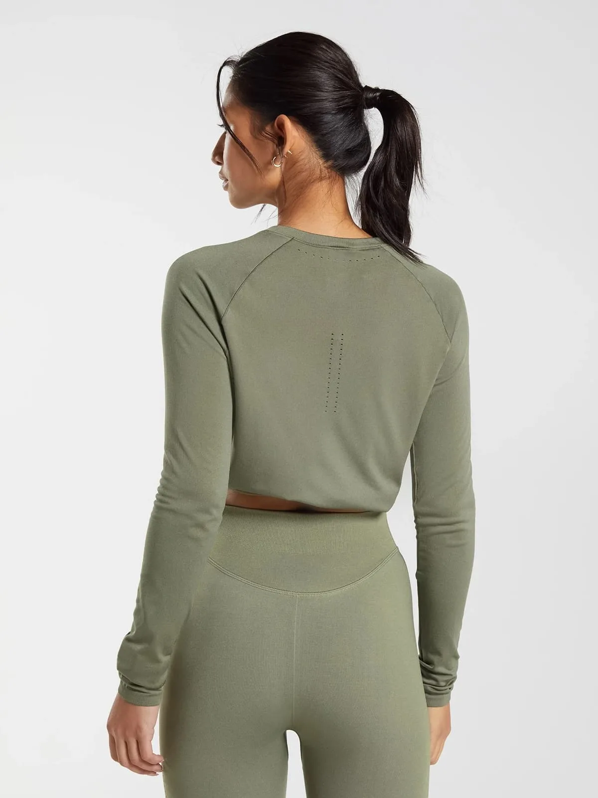 Sweat Long Sleeve Crop Top - Image 2